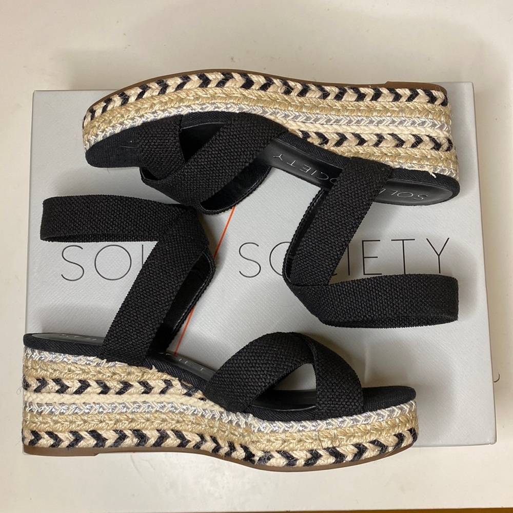 Sole Society wedge heel espadrille sandals